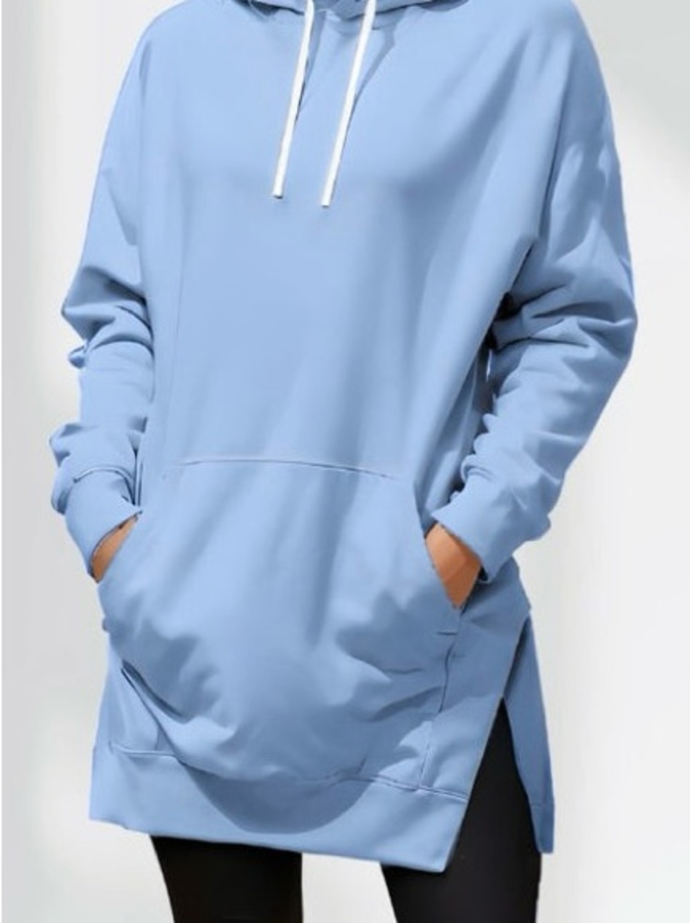 The Warmy Womens Light Blue Pullover oversized Hoodie dress size XXL New in bag